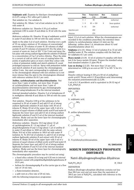 SODIUM CYCLAMATE Natrii cyclamas