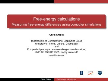 Free-energy calculations - Theoretical Biophysics Group