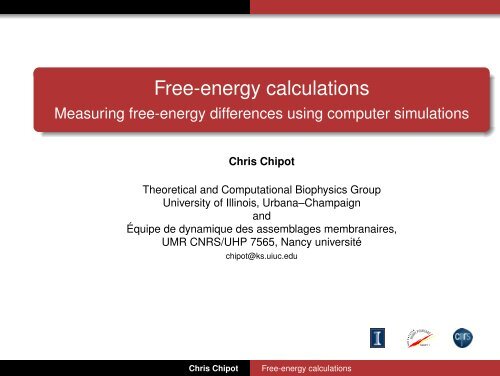 Free-energy calculations - Theoretical Biophysics Group