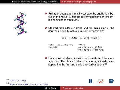 Free-energy calculations - Theoretical Biophysics Group