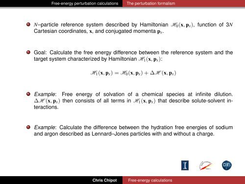 Free-energy calculations - Theoretical Biophysics Group