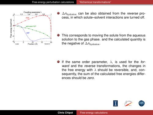 Free-energy calculations - Theoretical Biophysics Group