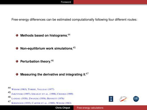 Free-energy calculations - Theoretical Biophysics Group