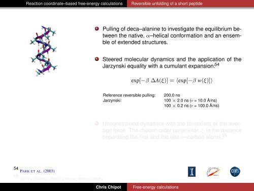 Free-energy calculations - Theoretical Biophysics Group