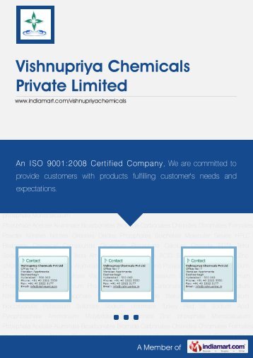 Vishnupriya Chemicals Private Limited, Hyderabad ... - IndiaMART