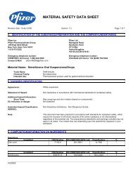 MATERIAL SAFETY DATA SHEET - Pfizer