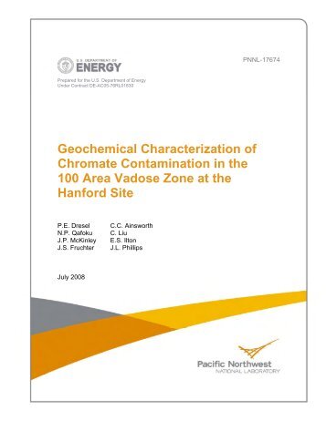 Geochemical Characterization of Chromate Contamination - Pacific ...