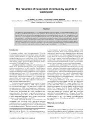 The reduction of hexavalent chromium by sulphite in wastewater