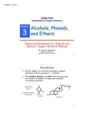 Alcohols, Phenols, and Ethers - Angelo State University