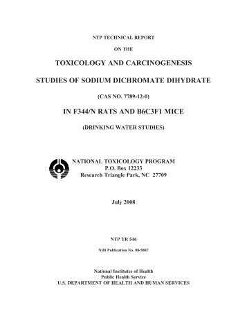 ntp technical report on the toxicology and carcinogenesis studies of ...