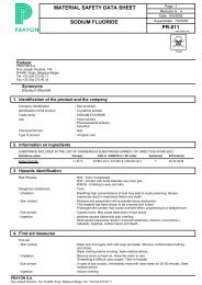 material safety data sheet sodium fluoride pr-011 - Prayon