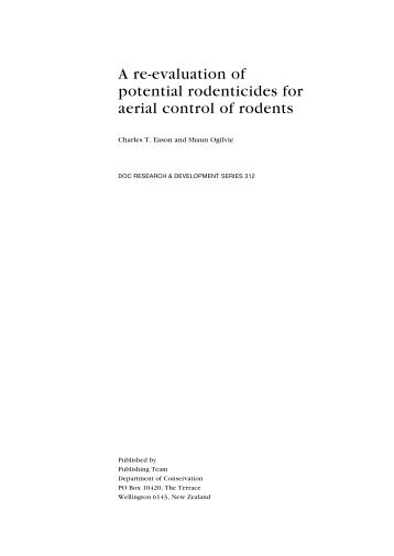 A re-evaluation of potential rodenticides for aerial - Department of ...