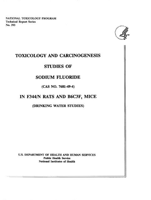 TOXICOLOGY AND CARCINOGENESIS STUDIES OF SODIUM ...