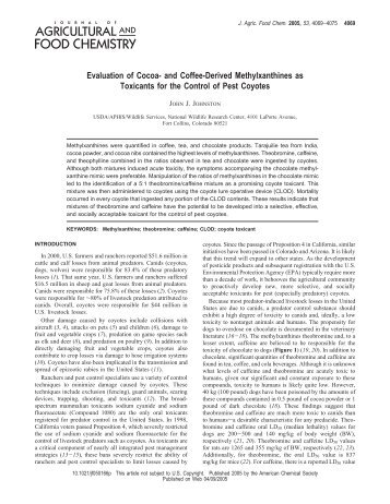 Evaluation of Cocoa - aphis - US Department of Agriculture