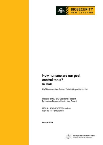 How humane are our pest control tools? - Biosecurity New Zealand