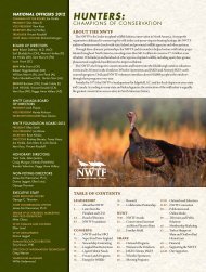 HUNTERS: - National Wild Turkey Federation
