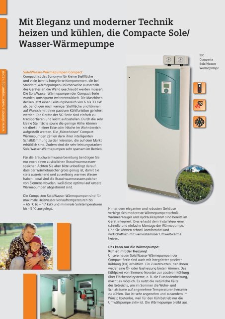 Luft/Wasser-Wärmepumpen für innen - Reber Nenniger AG