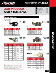 Axle Quick Reference Sales Guide - FleetPride