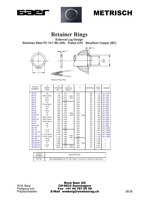 Linear Ball Bearings - René Baer AG