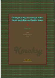 Özbekçe Kurbağa ve Sürüngen Adları ÜMÜT ÇINAR ... - Kmoksy