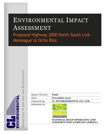 Environmental Impact Assessment for the Proposed Highway 2000 ...