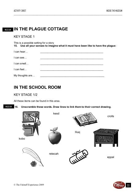 Keystages 1 & 2: An interactive literacy trail - The Falstaffs Experience