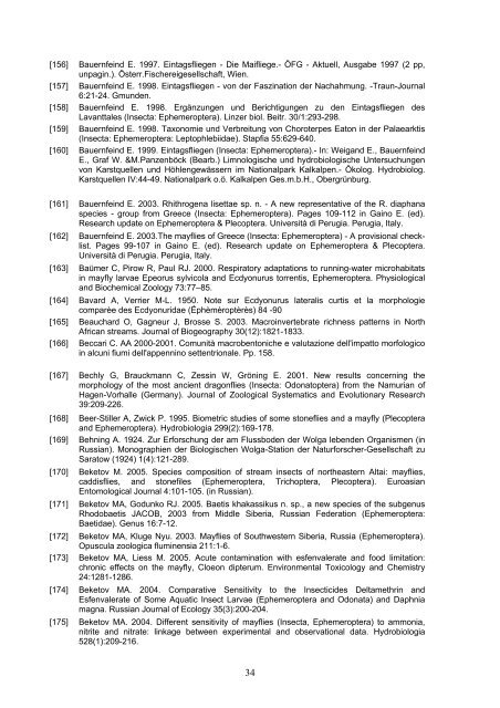 Deliverable No. 189 Indicator value database for Ephemeroptera ...