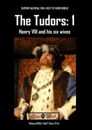 Support material for a visit to tudor world - The Falstaffs Experience