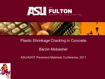 Plastic Shrinkage Cracking in Concrete Barzin Mobasher