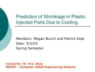 Prediction of Shrinkage in Plastic Injected Parts Due to Cooling