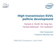 High transmission EUVL pellicle development - Sematech
