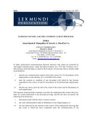 INDIA Amarchand & Mangaldas & Suresh A. Shroff & Co. - Lex Mundi