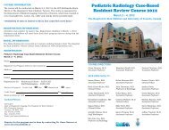 event pamphlet - The Hospital for Sick Children