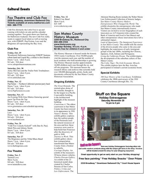 MORE in - The Spectrum Magazine - Redwood City's Monthly ...