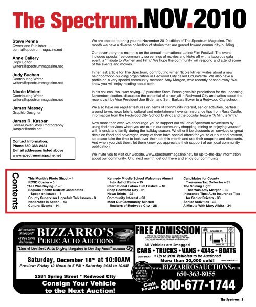 MORE in - The Spectrum Magazine - Redwood City's Monthly ...