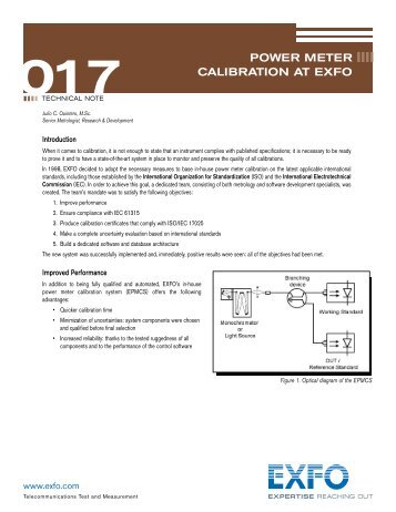 power meter calibration at exfo 017