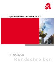 RS 04 2008 DIN A4.indd - Apothekerverband Nordrhein