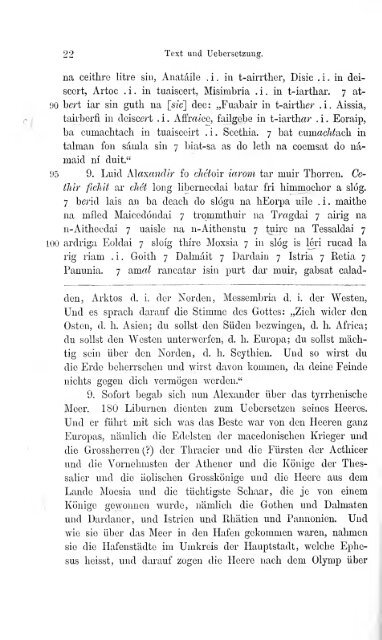 Irische Texte : mit ersetzungen und Wterbuch