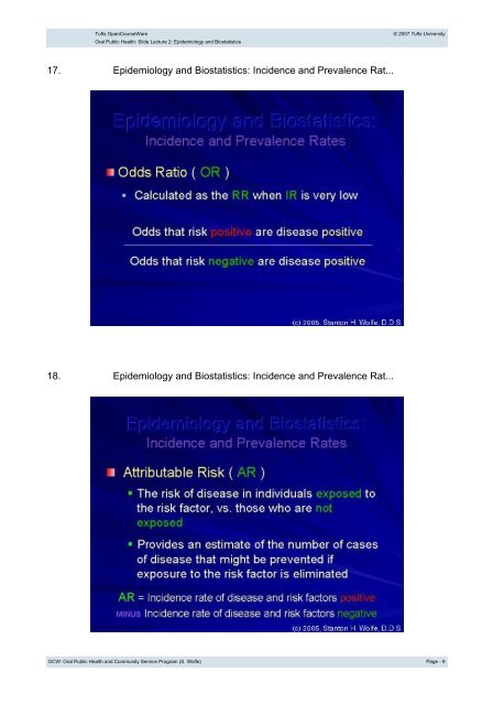 1. Lecture 2 - Tufts OpenCourseWare - Tufts University