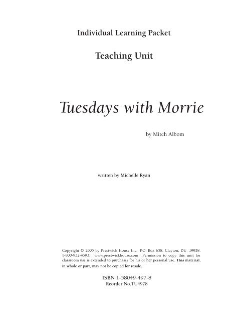 Реферат: Tuesdays With Maurrie Essay Research Paper TUESDAYS