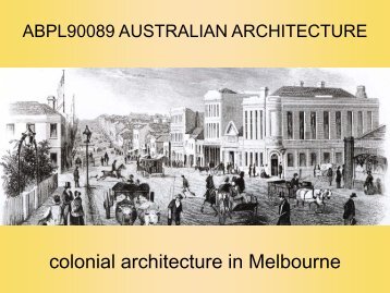 Melbourne Colonial Architecture - Miles Lewis