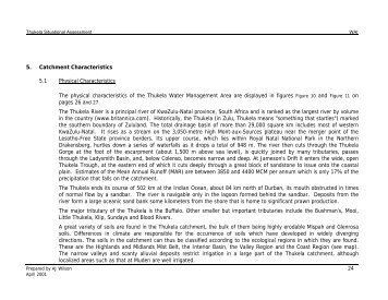 Proposal to Establish the Thukela Catchment ... - DWA Home Page
