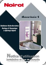 Notice Seche serviette mono bain 2 - SAV - Noirot