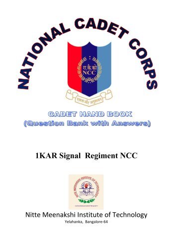 NCC C certificate exam material - RVCE NCC