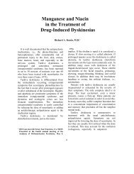 Manganese and Niacin in the Treatment of Drug ... - Orthomolecular