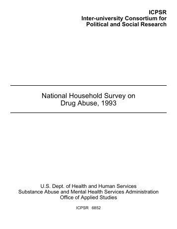 National Household Survey on Drug Abuse - University of Toronto ...