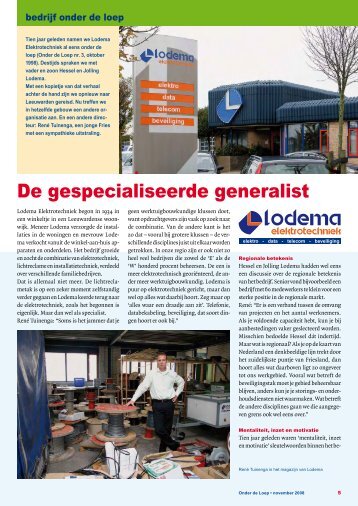 De gespecialiseerde generalist - Lodema