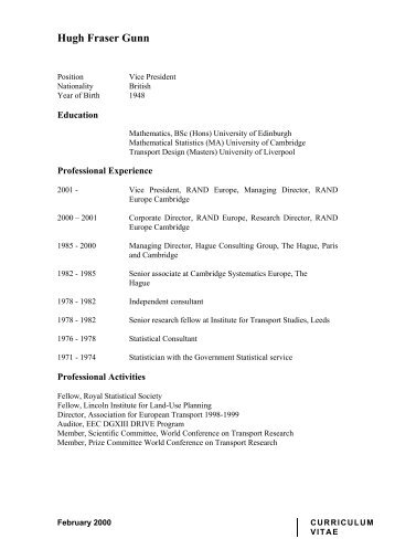 Curriculum Vitae - the ICCR