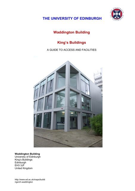 Leed Waddingtons Building Waddington Building - University of Edinburgh