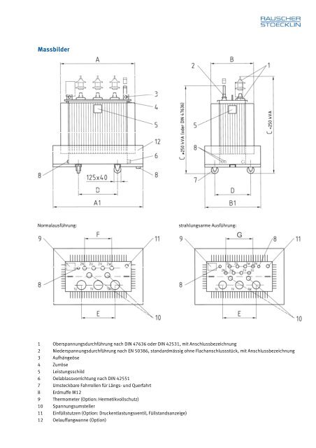 Verteiltransformatoren Hermetik - Rauscher & Stoecklin AG